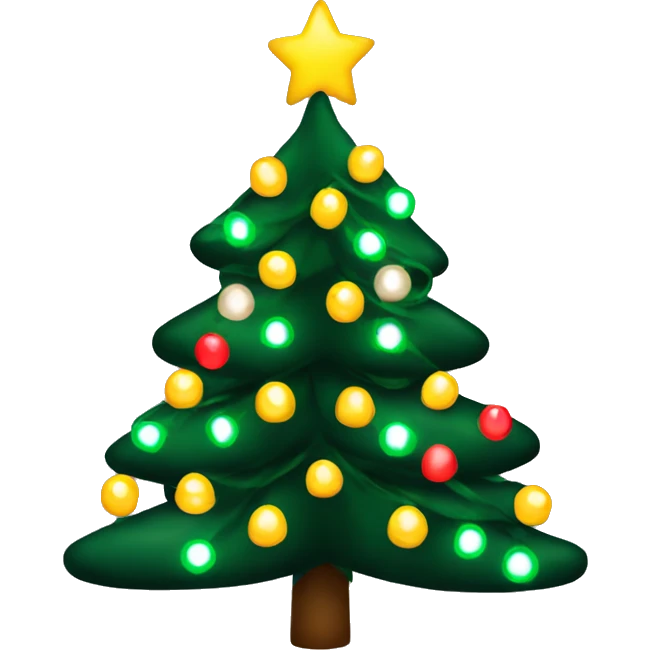 Christmas tree with lights emoji