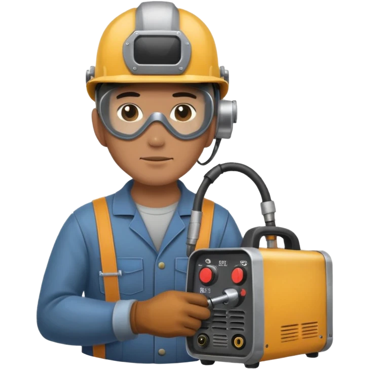 welder man with machine emoji