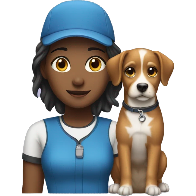 Girl dog trainer emoji