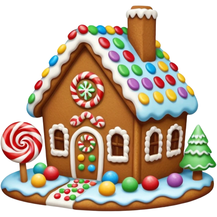 gingerbread house emoji
