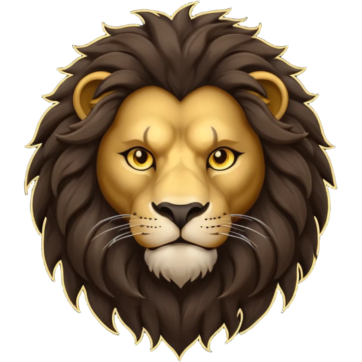 Dark lion emoji