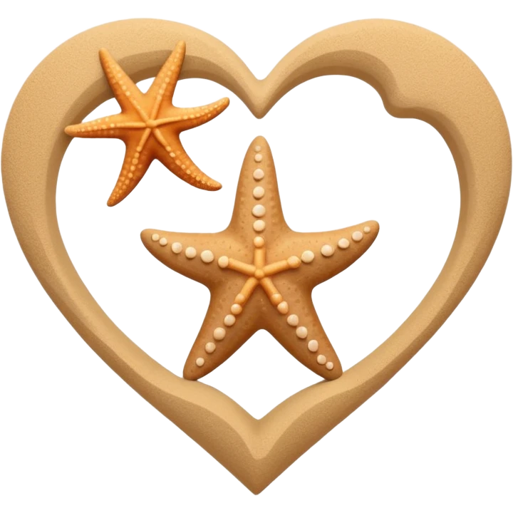 beach themed heart emoji