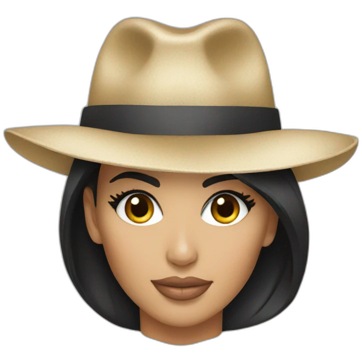 kim kardashian with hat  emoji