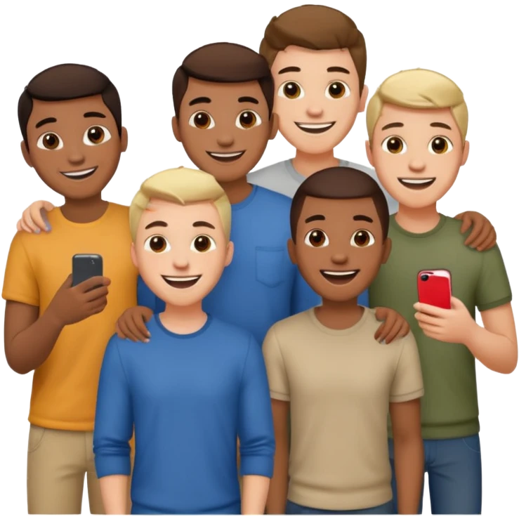boyband with 5 member emoji