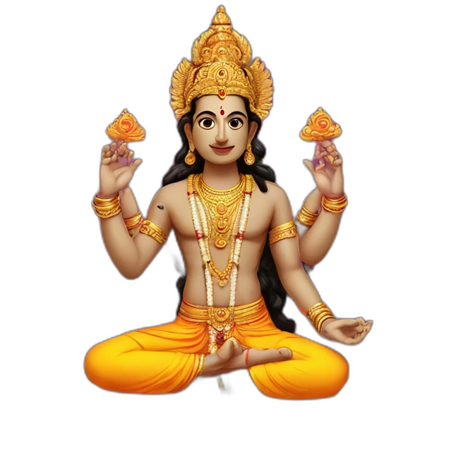 hindu god with 4 hands emoji
