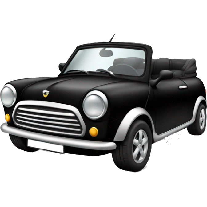 Coche mini negro descapotable  emoji