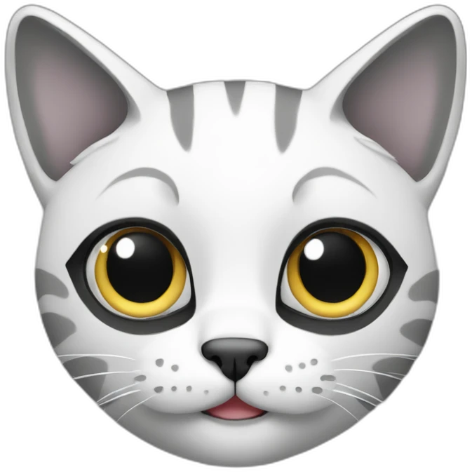 cat black and white emoji