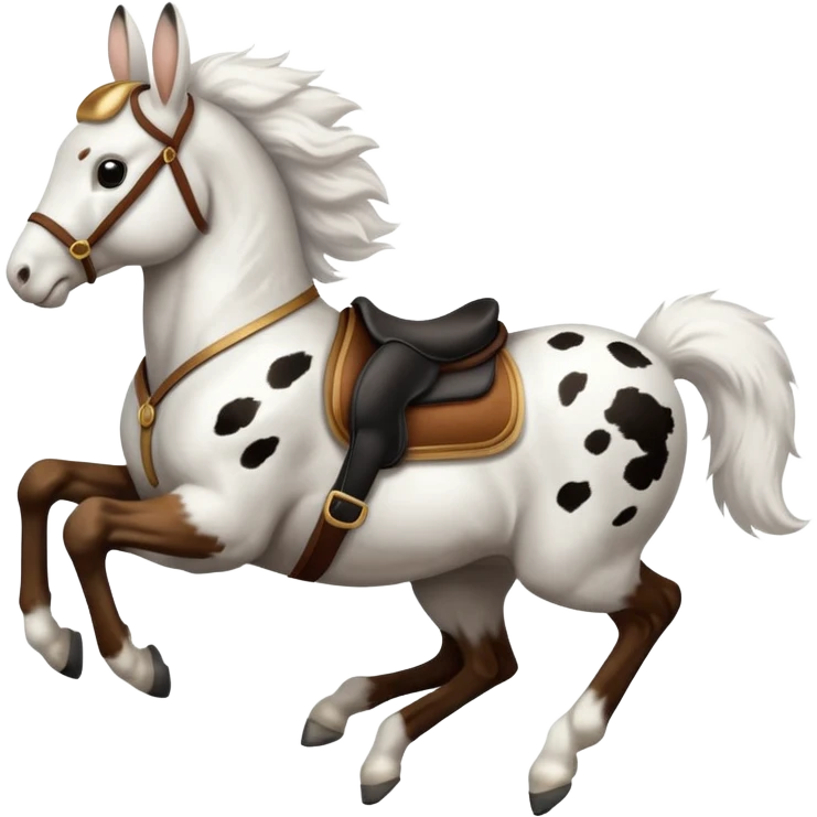 Rabbit riding galloping horse emoji
