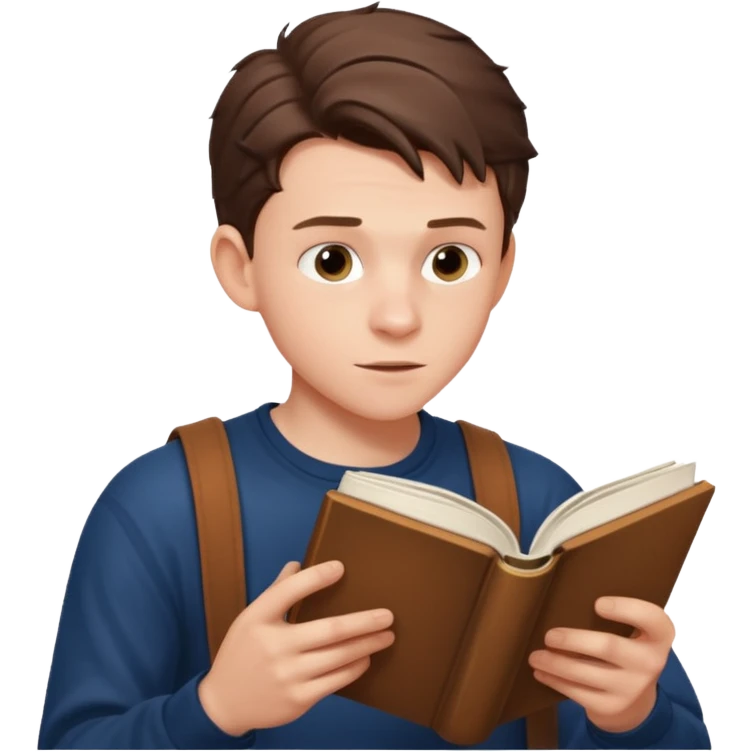 tom holland read book emoji