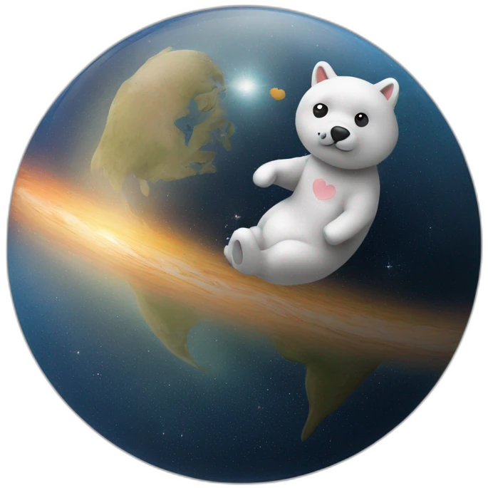 Un bisou ourse dans l’espace  emoji