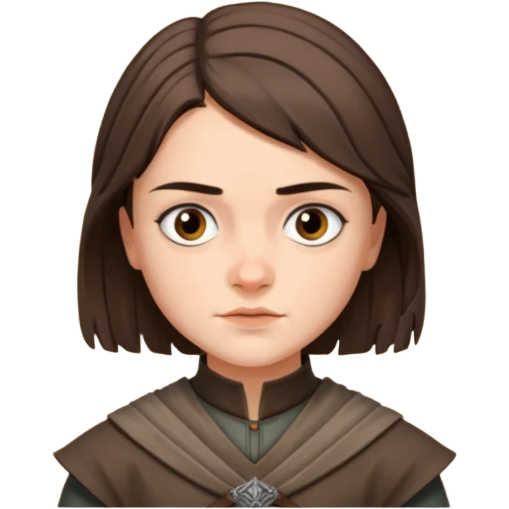 arya stark character face only younger emoji