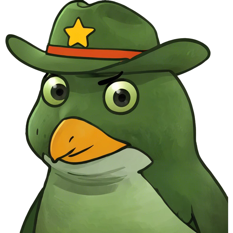Penguin wearing a cowboy hat emoji