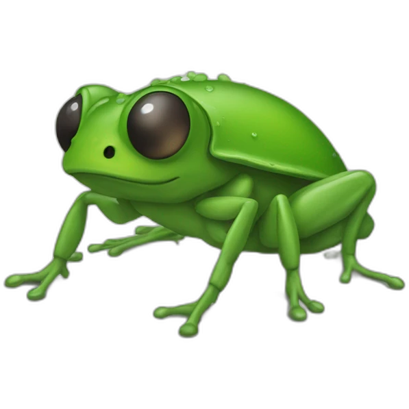Mouche sur grenouille emoji