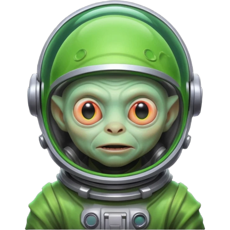 Neon gollum with a space helmet on emoji