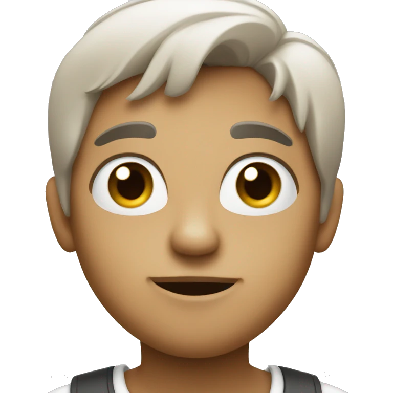 Black and white cute emoji
