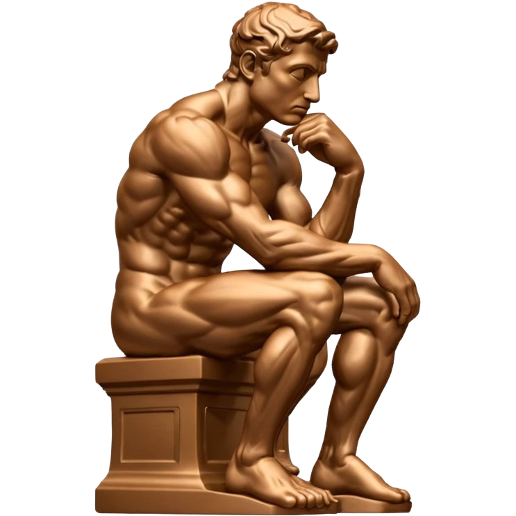 La estatua del pensandor estilo griego  emoji
