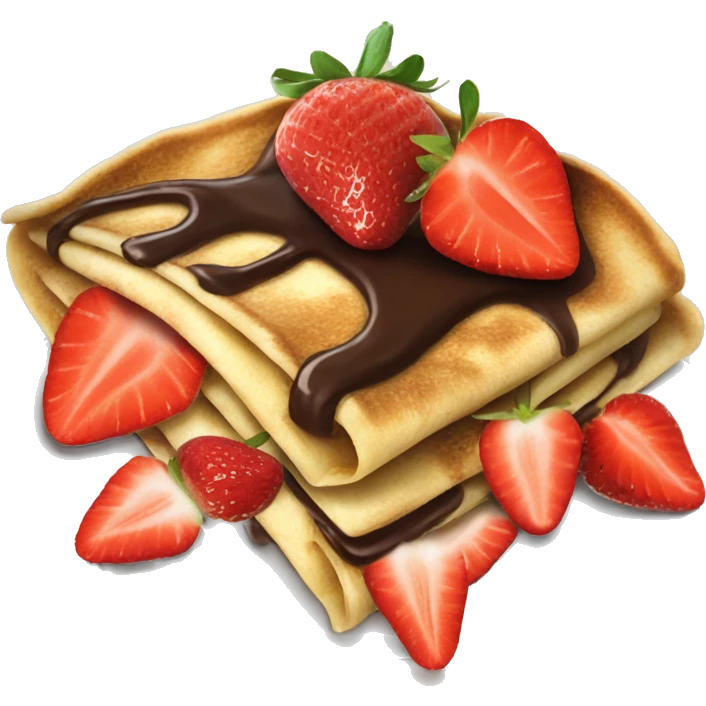 Nutella crepe with strawberry’s  emoji