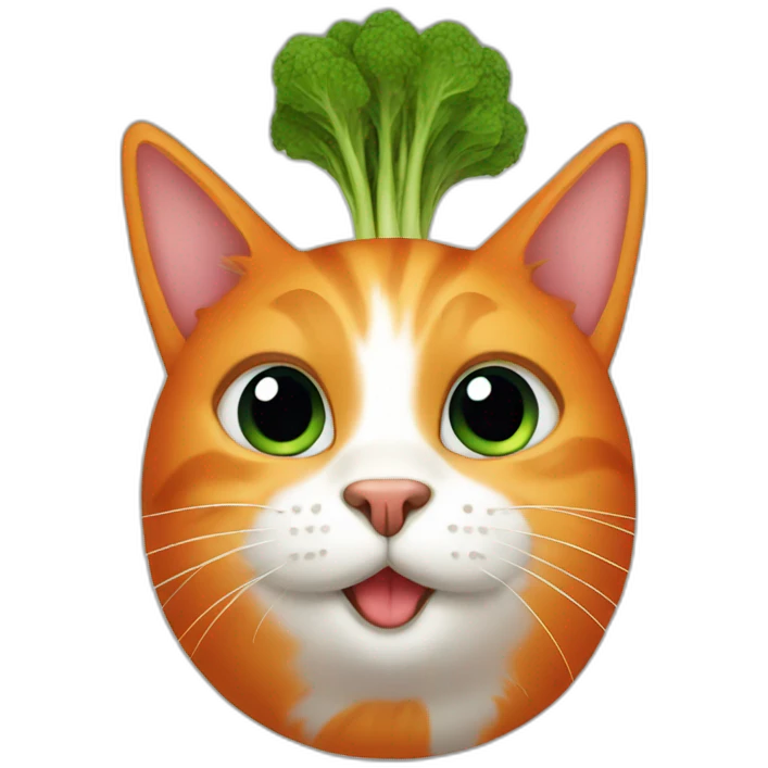 Cat carrot emoji