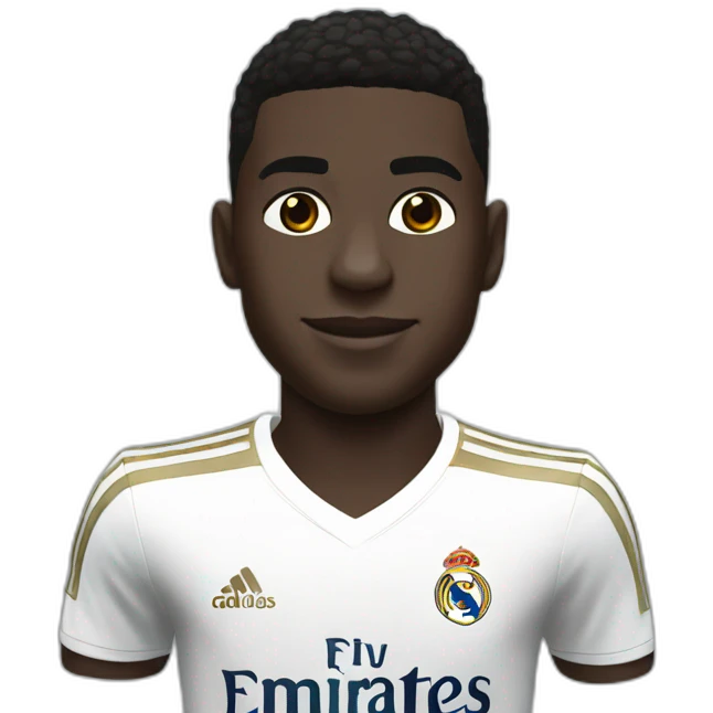 Vinicius jr with real madrid jersey emoji