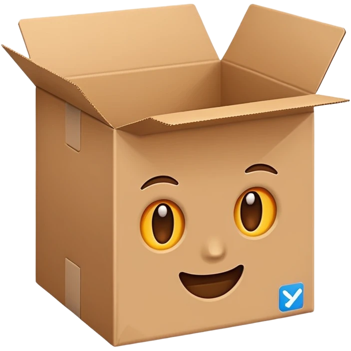 Flat box emoji