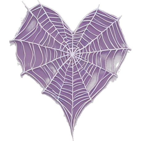 Heart made from spiders web emoji