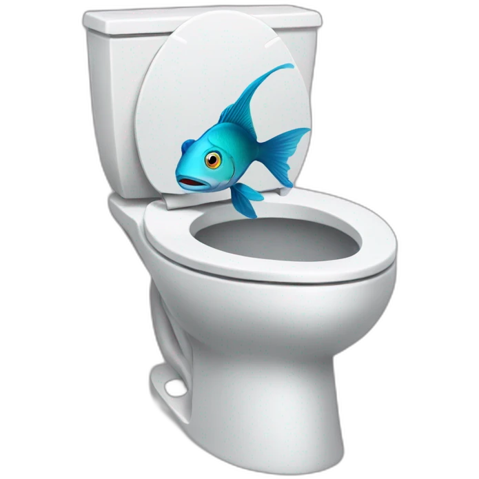 Fish in the toilet 📯 emoji
