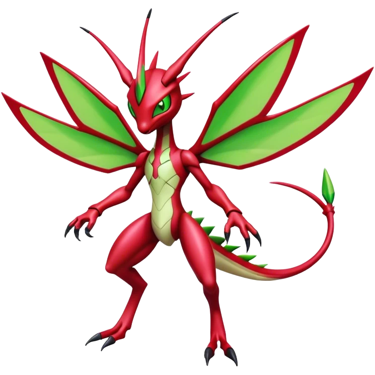  Cool Edgy Shiny Futuristic Ethereal Legendary Scizor-Digimon-Schyther-Flygon full body emoji