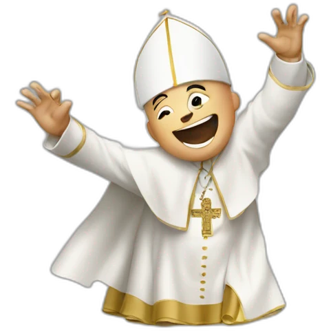 the pope doing the griddy dance emoji