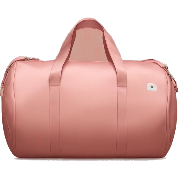 Rosé colored duffel bag emoji