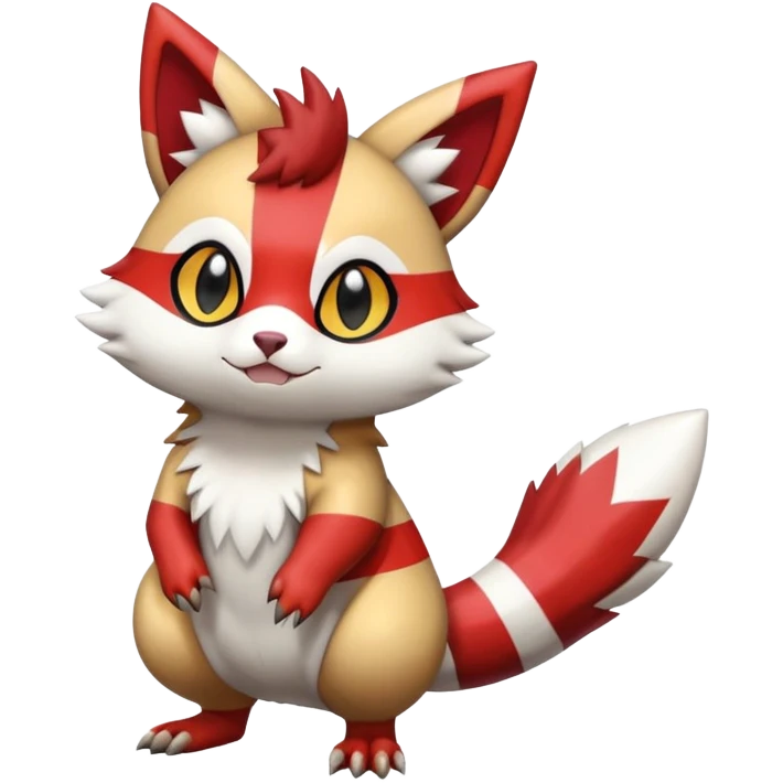 Shiny Furret-Litten-Zangoose-Hybrid (Full body) emoji