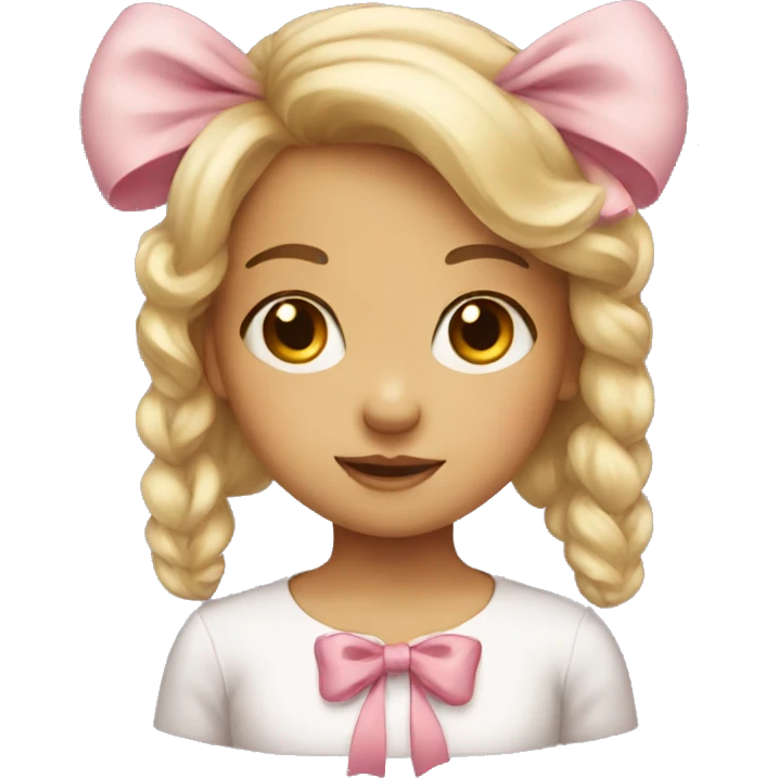 Little girl a bow emoji