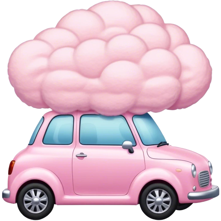A candy floss car emoji