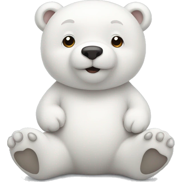 cute white bear emoji