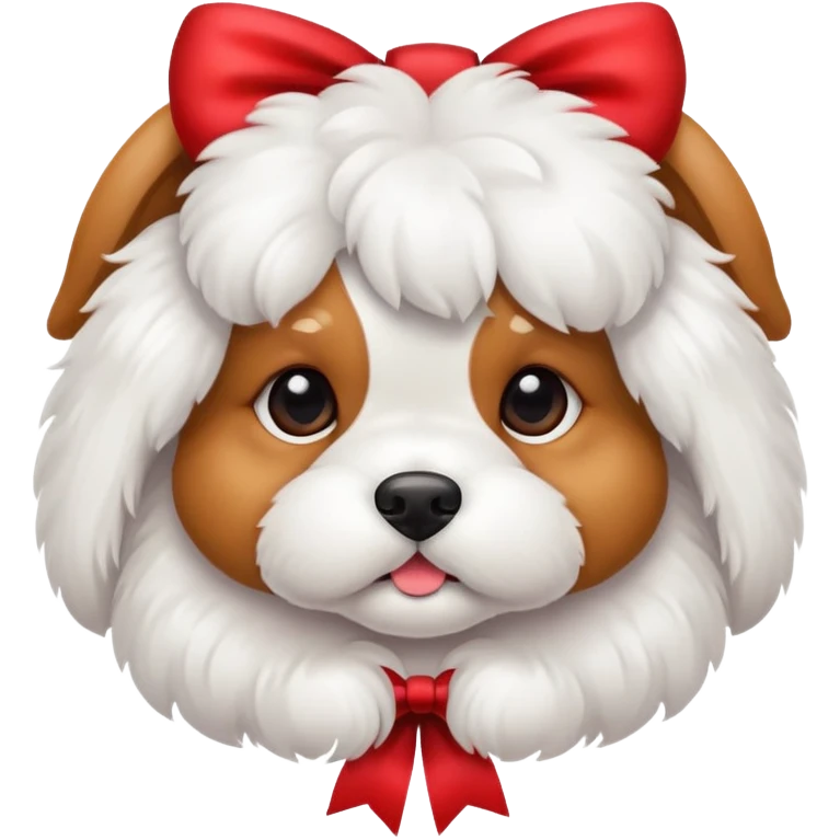 Bow on dog emoji