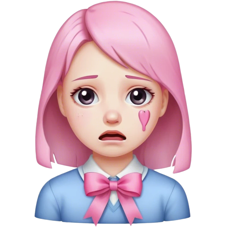 😭+🎀 emoji
