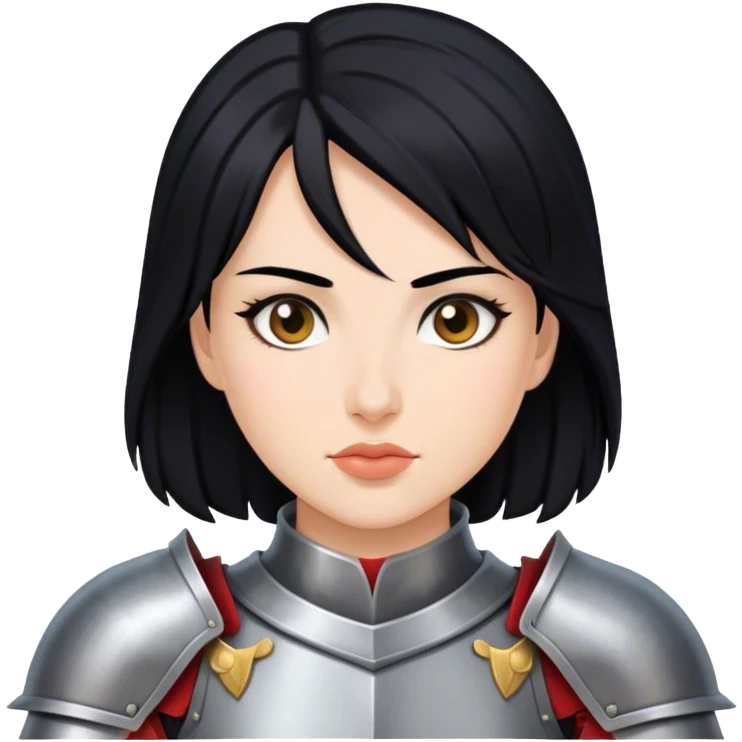 woman knight black hair emoji