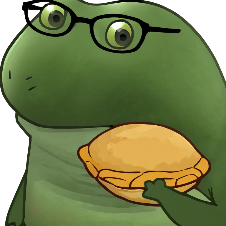 Empanada con lentes emoji