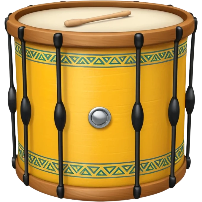 Decorative Drum yellow emoji
