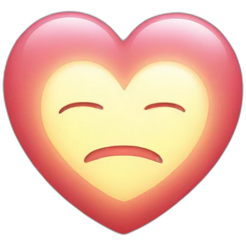 Glowing heart without a face emoji