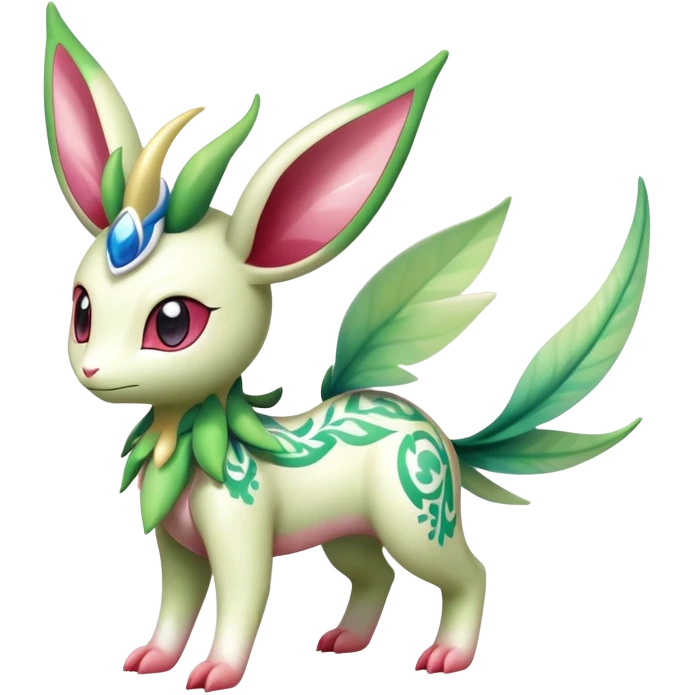 Shiny Exotic Cute Adorable Majestic Ethereal Sparkly Flygon-Sylveon-Leafeon-Shaymin-Hybrid-Creature with pattern-markings emoji