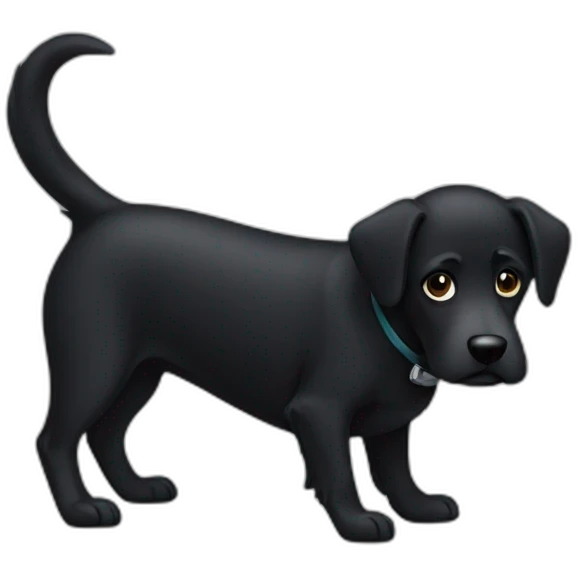 black dog emoji