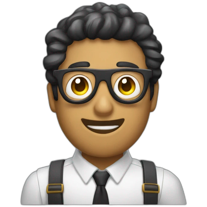 persona con manos soniendo y con gafas  emoji