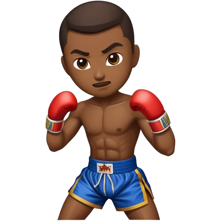 Cinematic Realistic Traditional Muay Thai Emoji, depicted as an intense dynamic martial arts scene featuring a fighter in traditional Muay Thai stance and attire, rendered with rich textures and energetic dramatic lighting that captures the sport's raw power. emoji