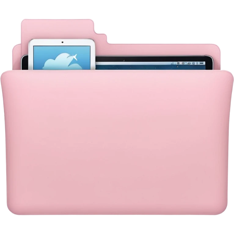 pastel pink empty folder for macbook app aesthetic emoji