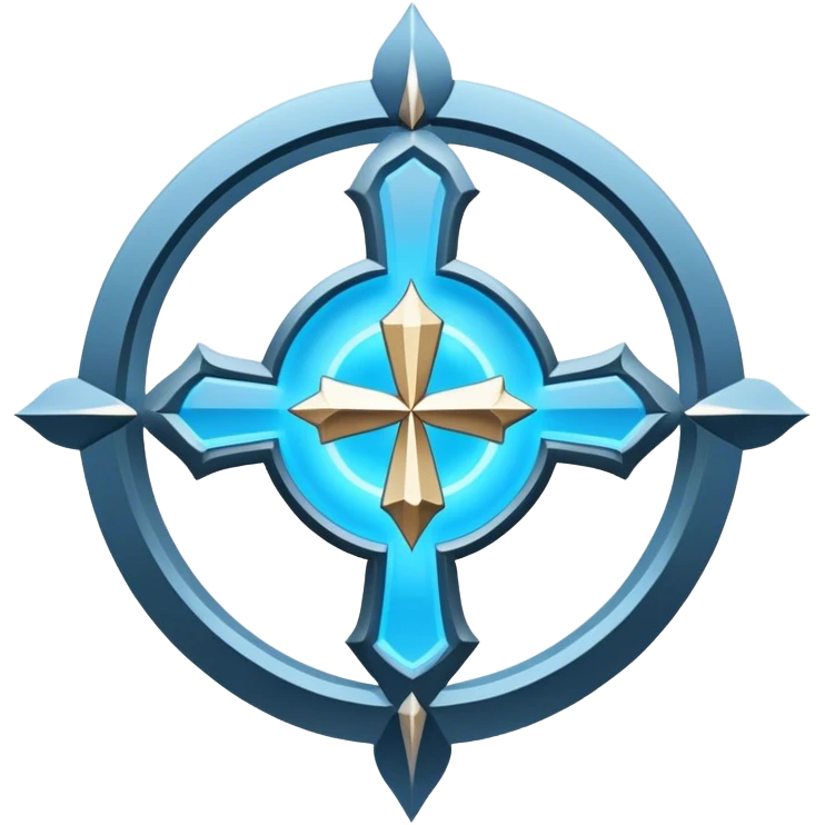 Apostle's emblem with a touch of light blue emoji