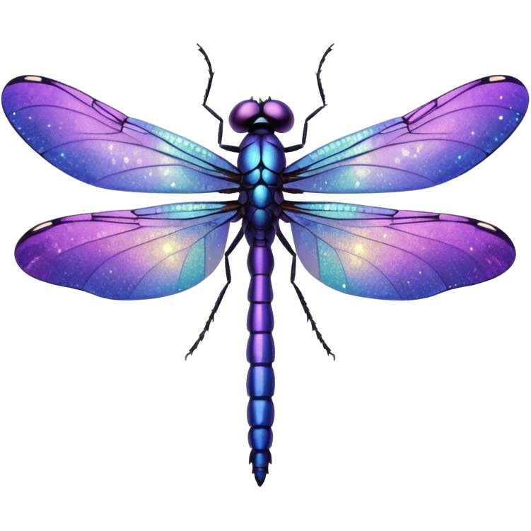 glitter purple dragonfly emoji