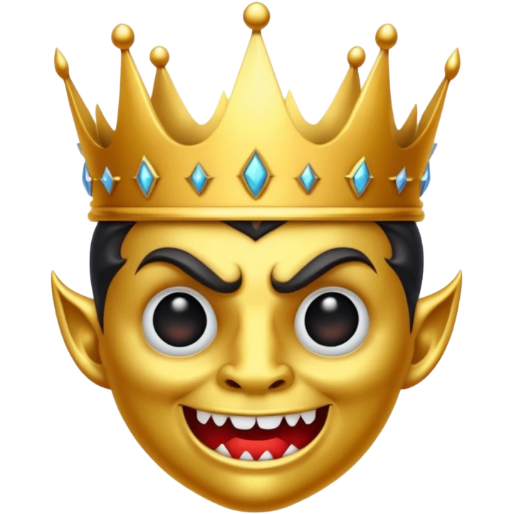 the crown is with the devil face emoji
