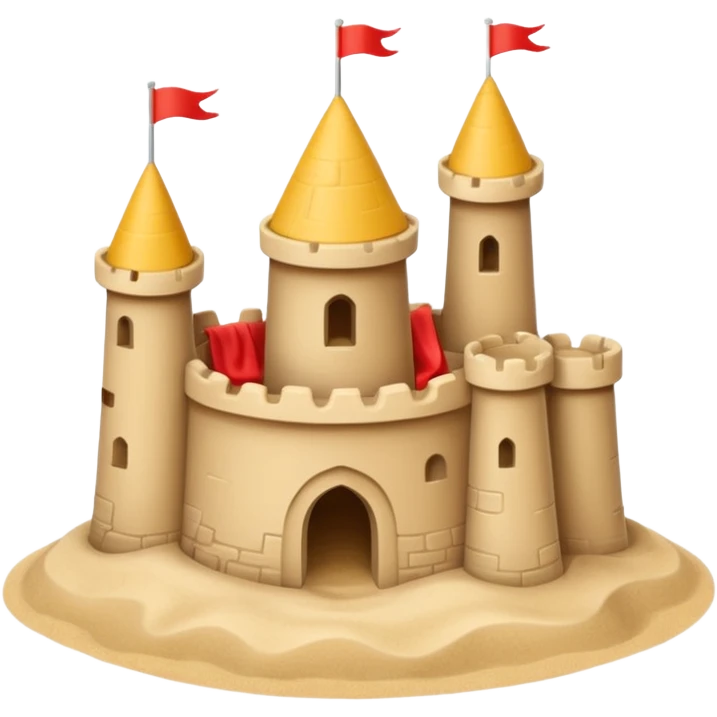 little sand castle emoji