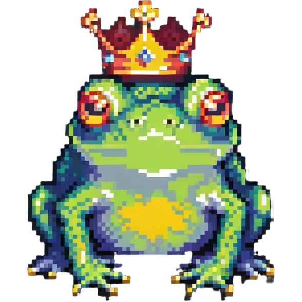 crowned frog emoji