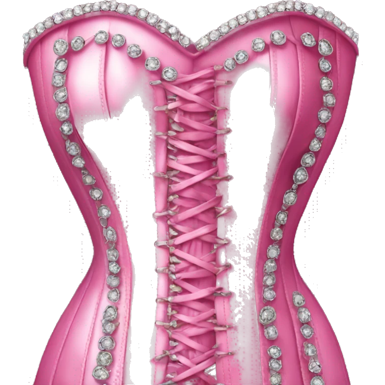 jeweled pink corset emoji